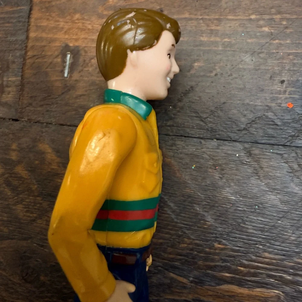 Playskool Dollhouse Man In Yellow Striped Shirt Father Dad Uncle Rare Vintage